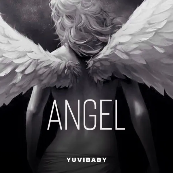 Angel single cover: a figure with white wings, seen from behind.
