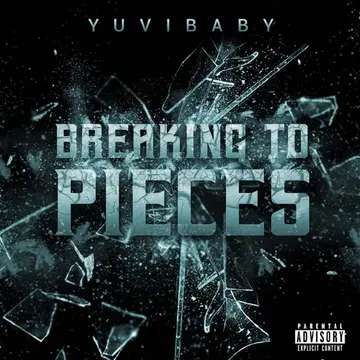 Breaking To Pieces single cover: shattered glass on black.