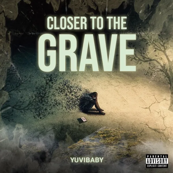Closer to the Grave single cover: a figure sitting alone under bare trees.